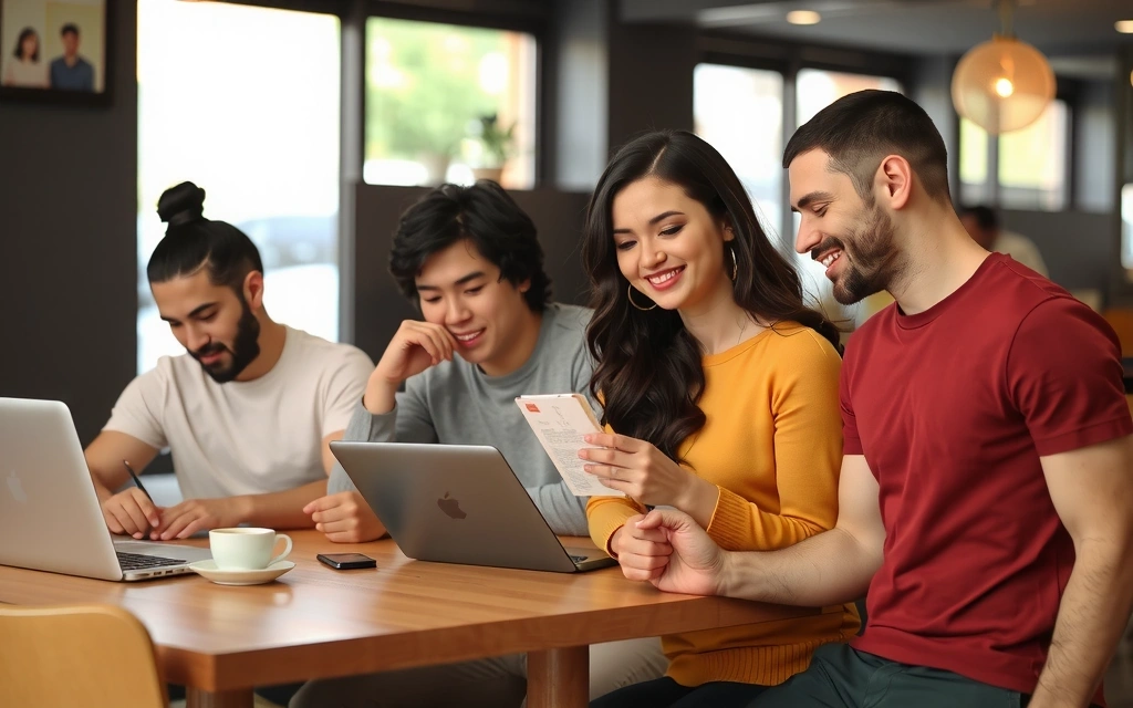 Persone che leggono articoli su un blog